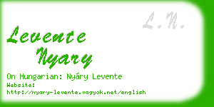 levente nyary business card