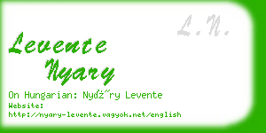 levente nyary business card